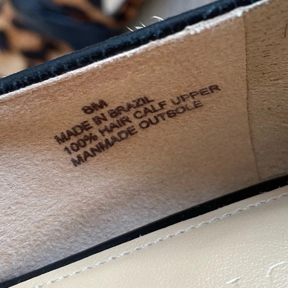 Talbots Ryan Twist Nappa Leather Leopard Calf Hair Loafers Women’s 8 - Picture 4 of 10